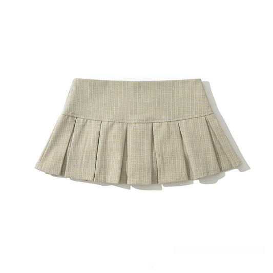Casual High Waist Pleated Skirt for Women_CWDSD8336