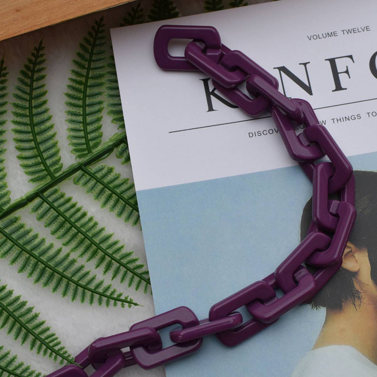 Acrylic Square Multi-Color Bag Chain,Bag Strap_CWMM5093