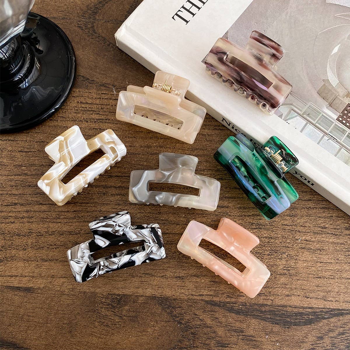 Rectangular Vintage INS Style Medium Hair Clip_CWAHA5749