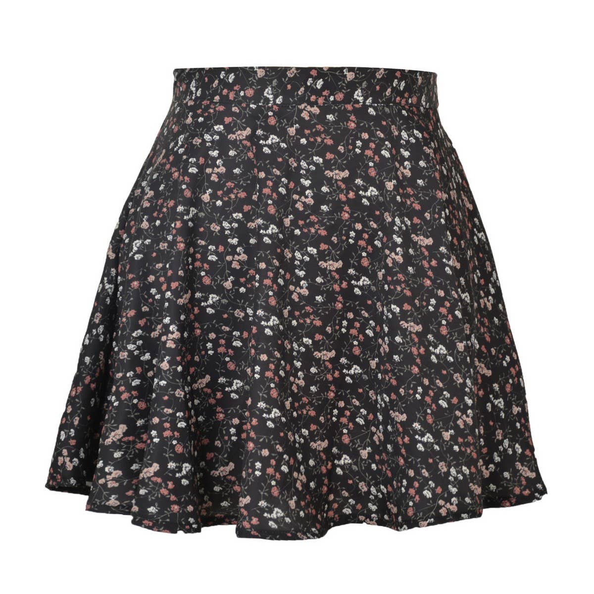 WOMEN'S FLORAL SKIRT CHIFFON PRINT SKIRT_CWAB4797
