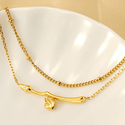 18K titanium steel bracelet with a love bracelet