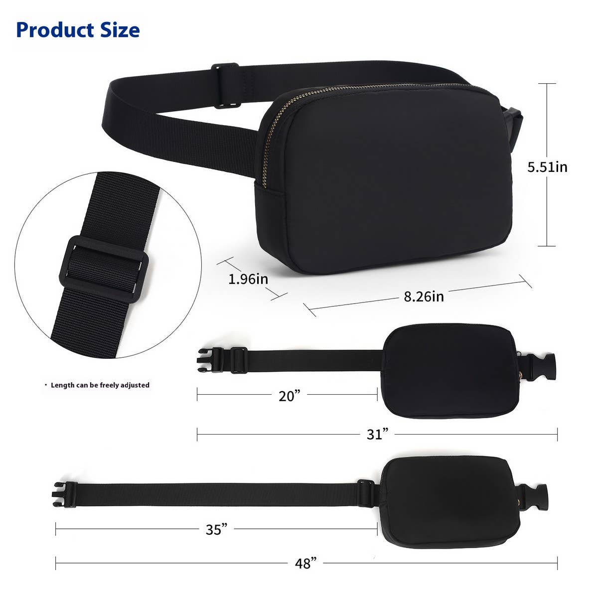 Sport Waist Bag ??Waterproof Nylon Crossbody_CUAB0289