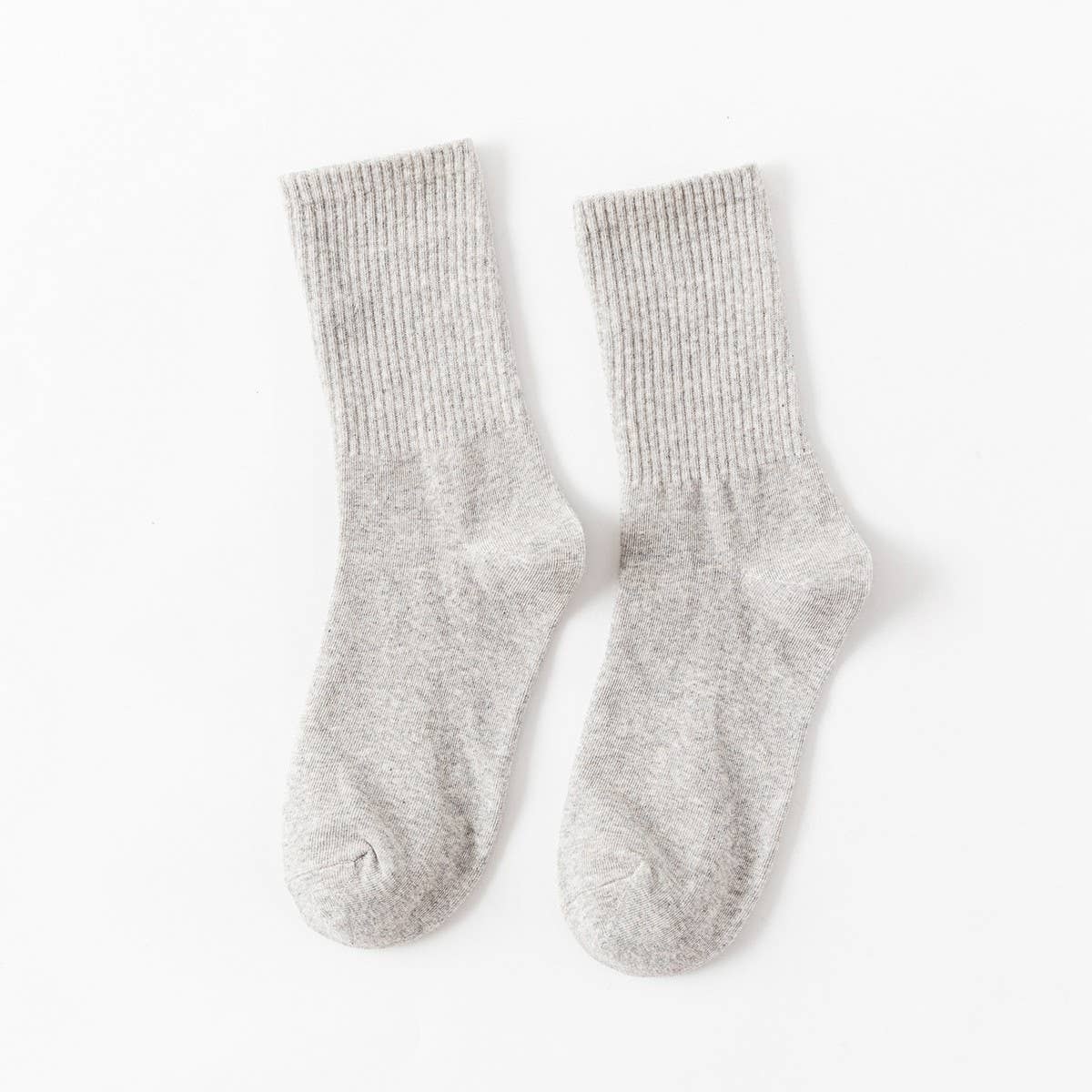 CWMS2511_VERSATILE SOLID COLOR CASUAL MID-CALF SOCKS