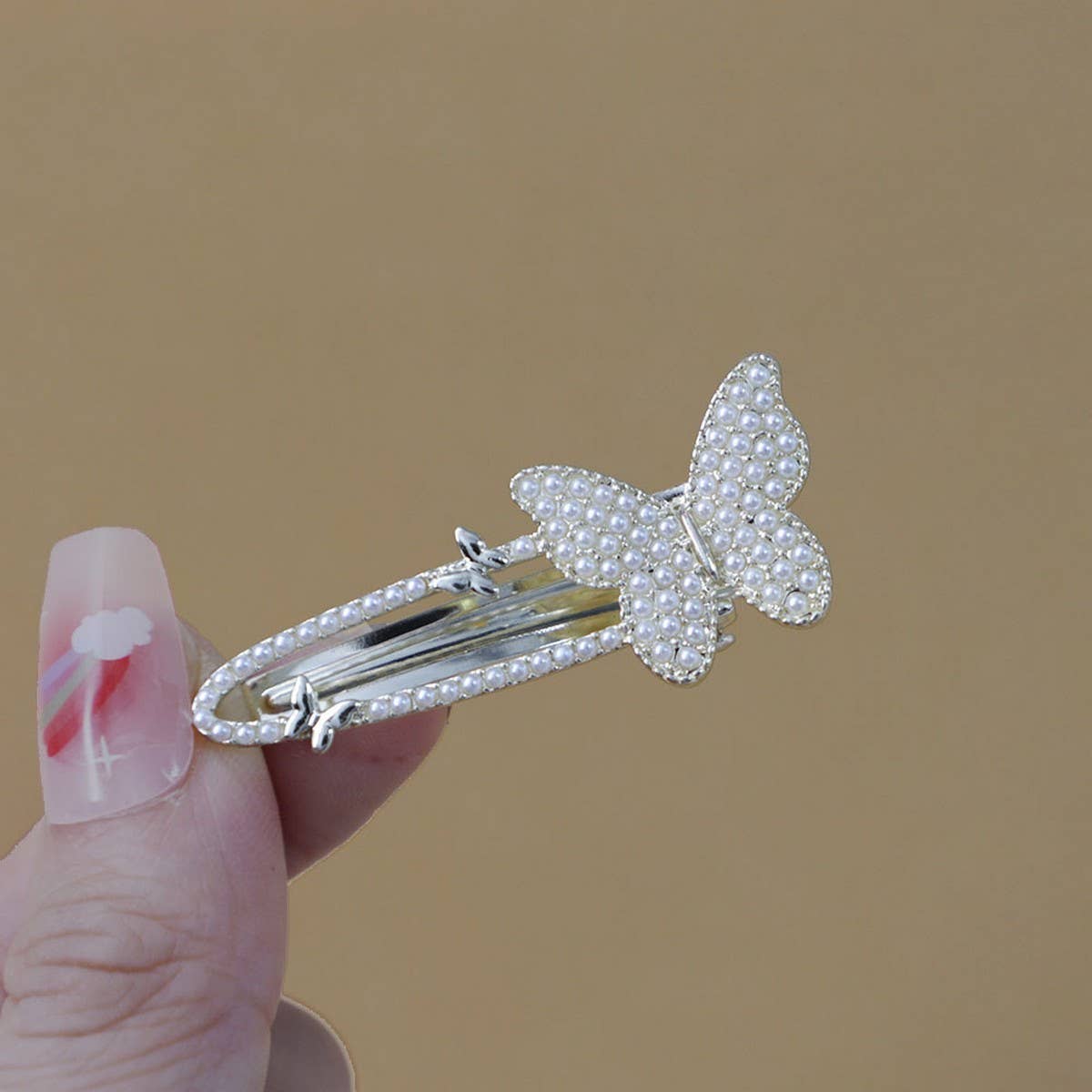 BUTTERFLY DIAMOND SIDE CLIP BANGS CLIP HAIRPIN_CWAHA4718