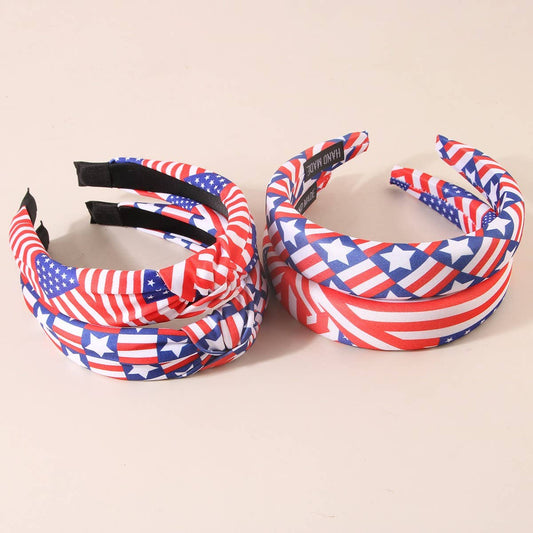 CWAHA1386_INDEPENDENCE DAY HEADBAND,KNOT, STAR
