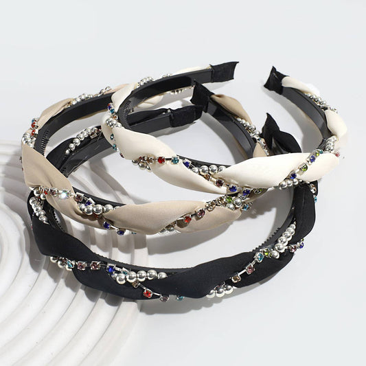 FASHION CROSS RHINESTONE BEADS HEADBAND_CWAHA2212