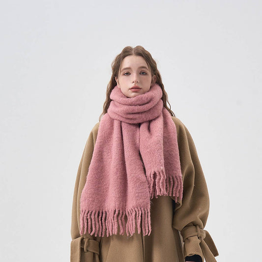 Wool Blend Solid Scarf ??Soft Warm Winter Wrap_CWASC2319