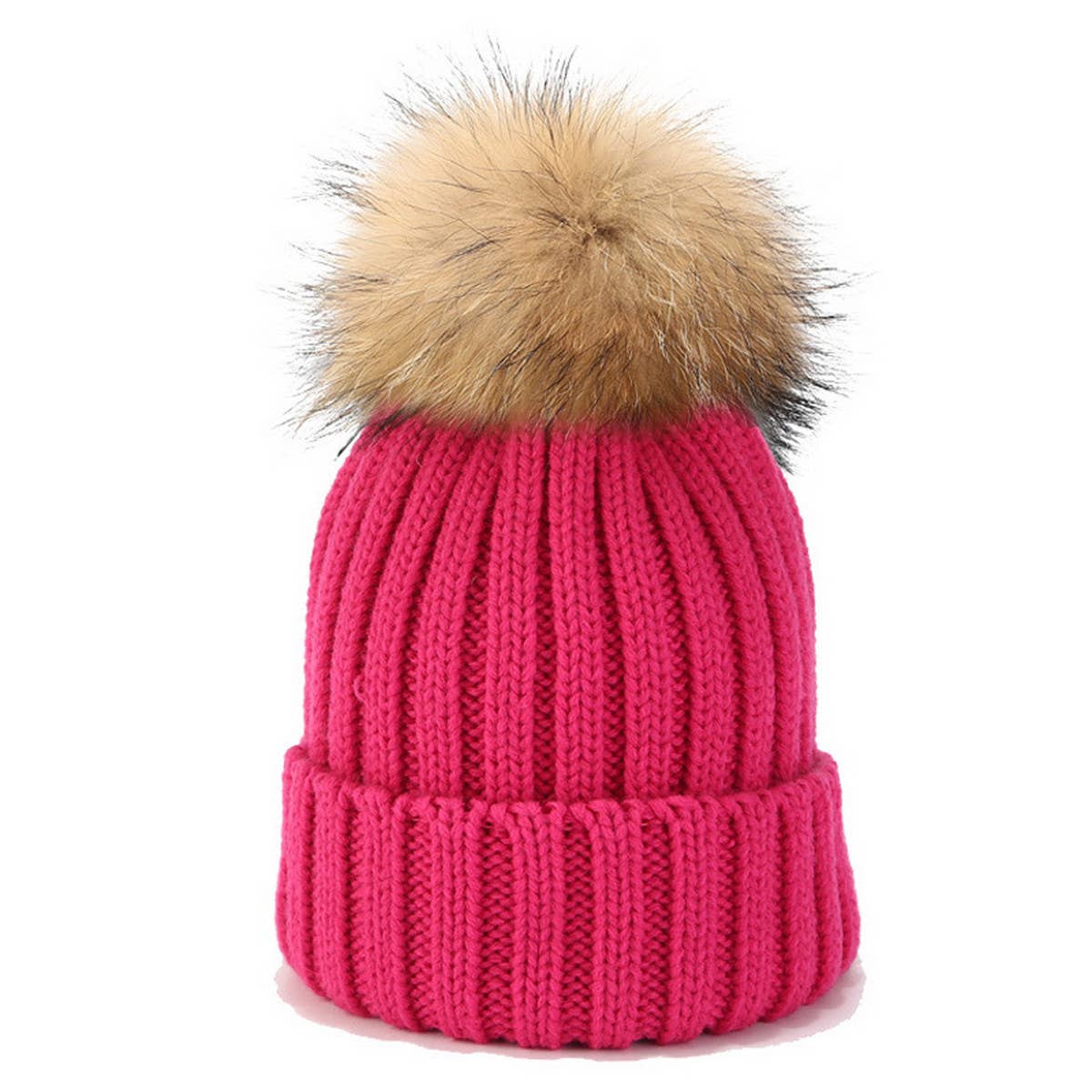 OUTDOOR WARM WOOL BALL KNITTED HAT_CWAH1577