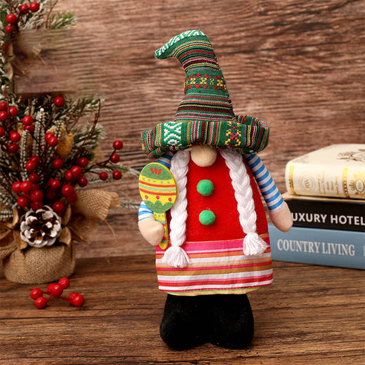 CWMM9486_CARNIVAL DECORATIONS WIDE-BRIMMED HAT MUSIC DOLL