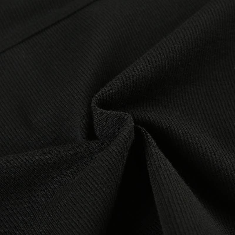 SOLID COLOR SLIM-FIT SQUARE NECK CROP KNIT TOP