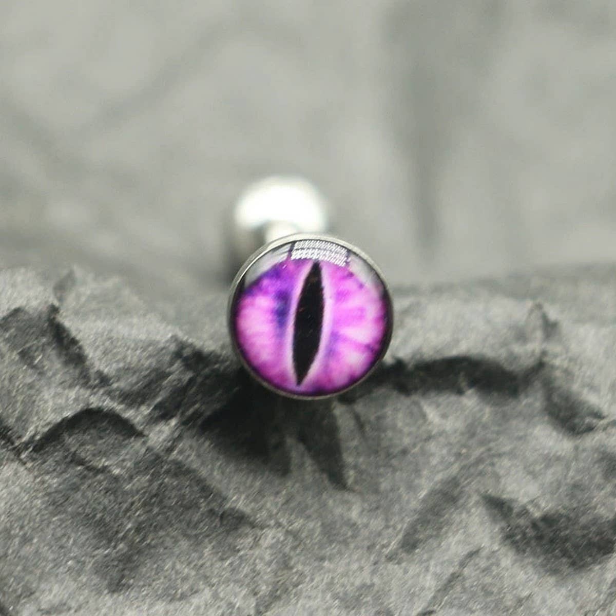 Colorful Eye Tongue Stud Stainless Steel Piercing