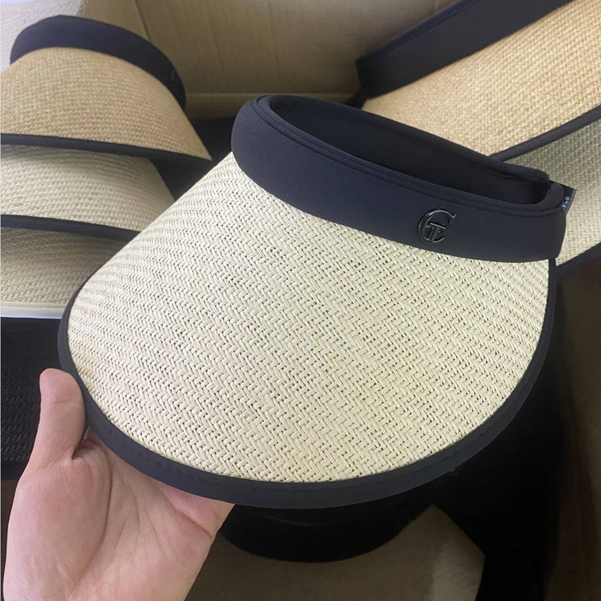 New hollow top sun protection straw hat_CWAH3433