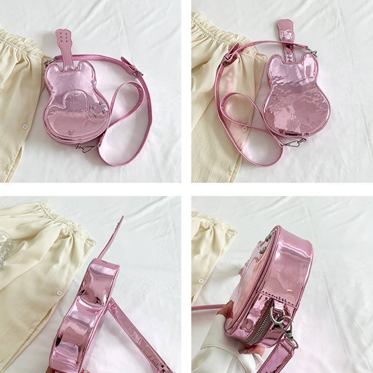 FASHION VIOLIN SHAPE CHAIN SHOULDER BAG_CWAB0995