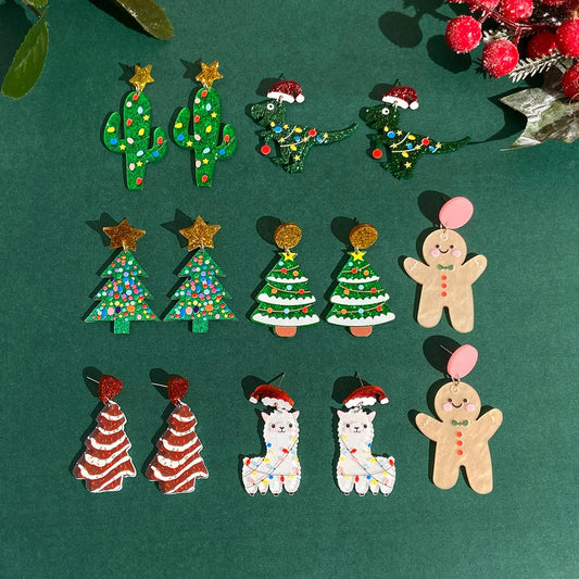 2024 NEW CHRISTMAS HAT SHEEP EARRINGS_CWAJE2404
