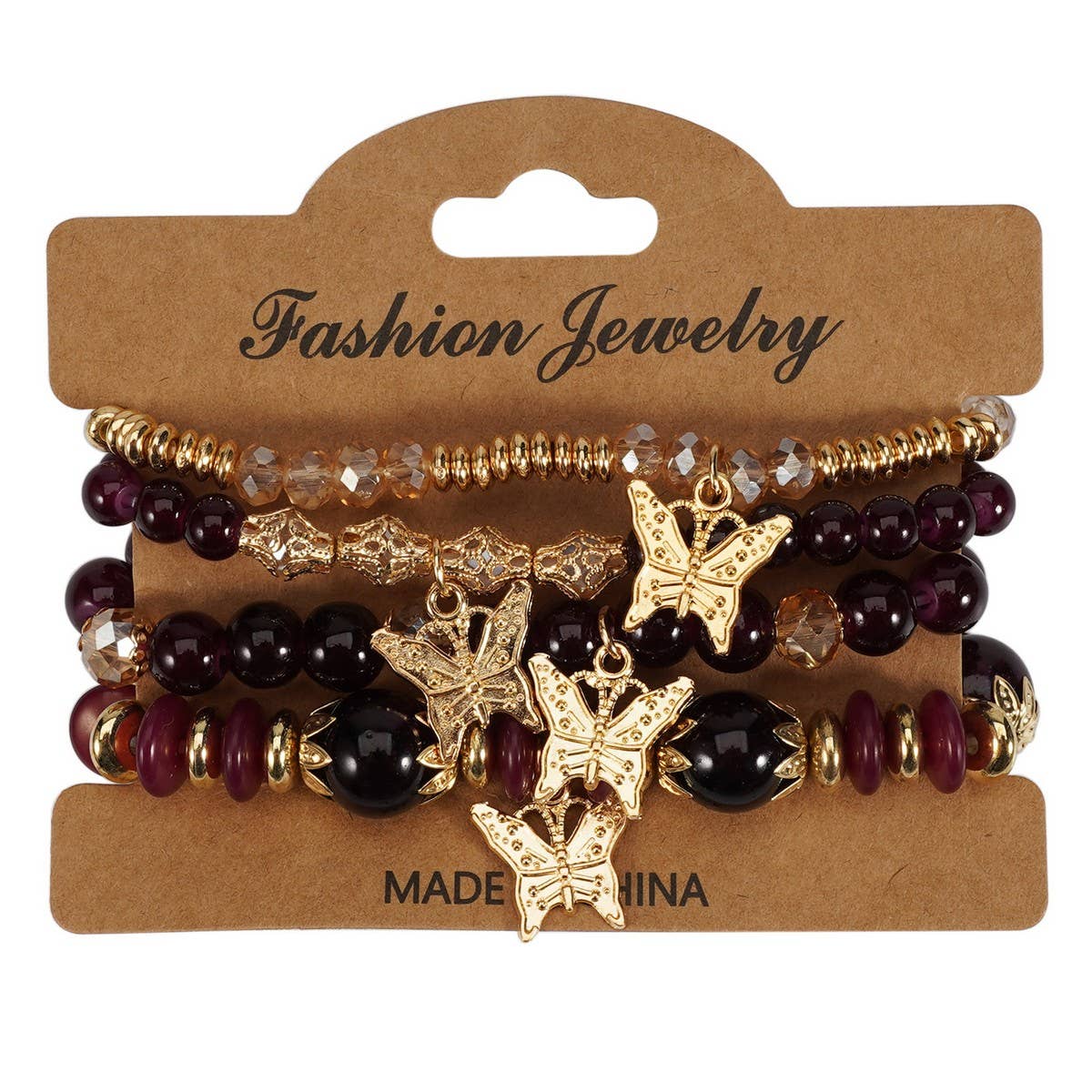 CWAJE05709_BOHO BUTTERFLY PENDANT LAYERED BRACELET