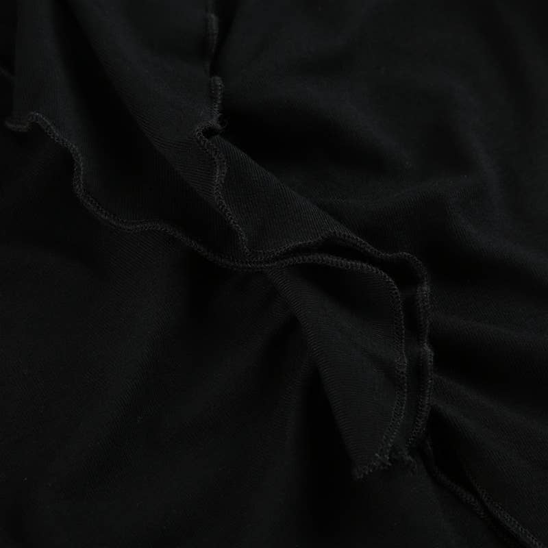 THREE-DIMENSIONAL ROSE FLARED SLEEVE T-SHIRT