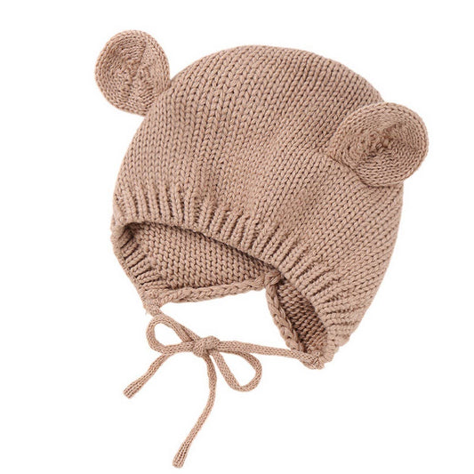 SOLID COLOR KNITTED CHILDREN'S WARM WOOLEN HAT_CWAH1746