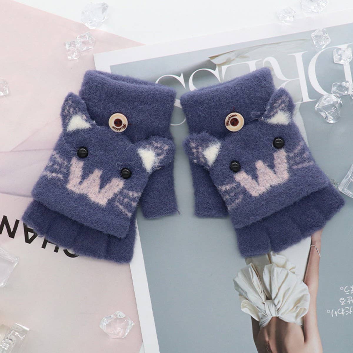 CHILDREN'S GLOVES CUTE CARTOON WINDPROOF GLOVES_CWAG0153