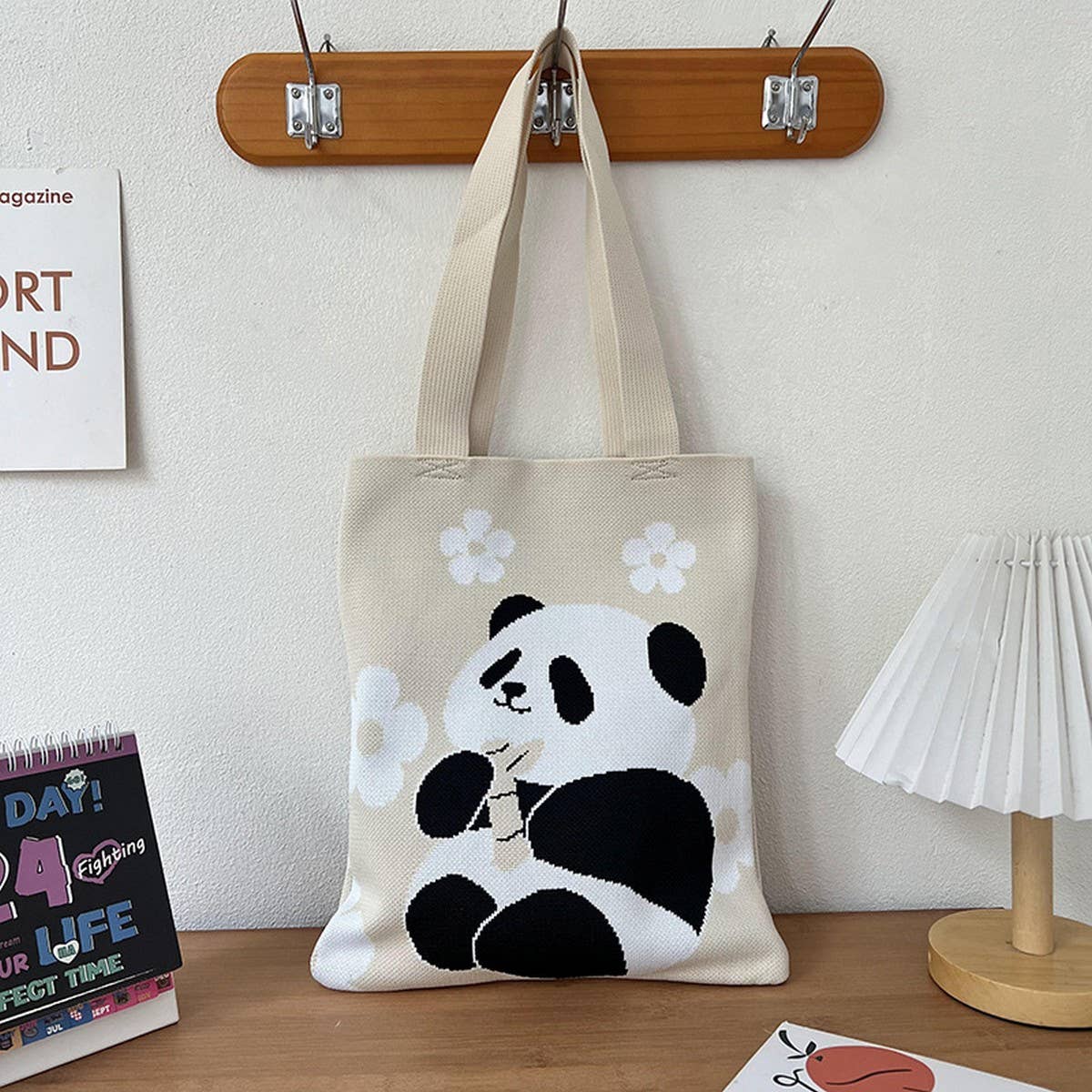 PANDA NEEDLE BAG CROSSBODY WOVEN SHOULDER BAG_CWAB3070