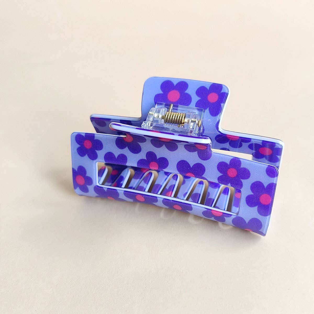Dopamine Flower Square Hair Claw Clip, Cute Style_CWAHA1022