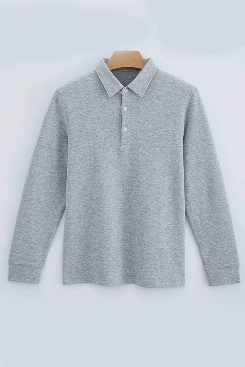 Cwttl1998_Spring And Autumn Casual Long-Sleeved Polo Shirt