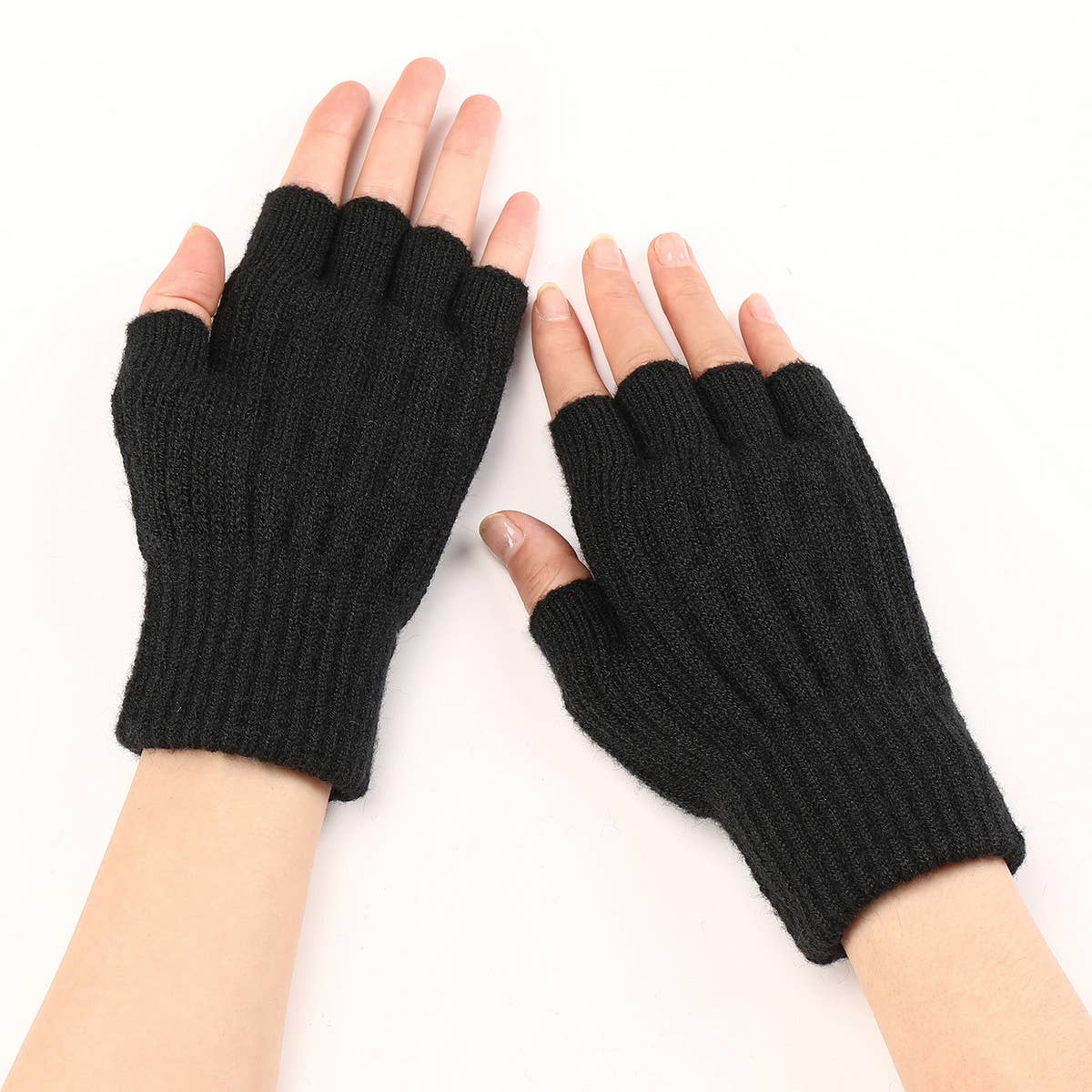 WARM TWIST SHORT FINGERLESS GLOVES_CWAG0115