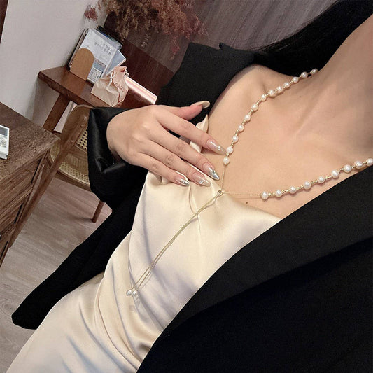 HIGH-END ALL-MATCH PEARL SWEATER NECKLACE