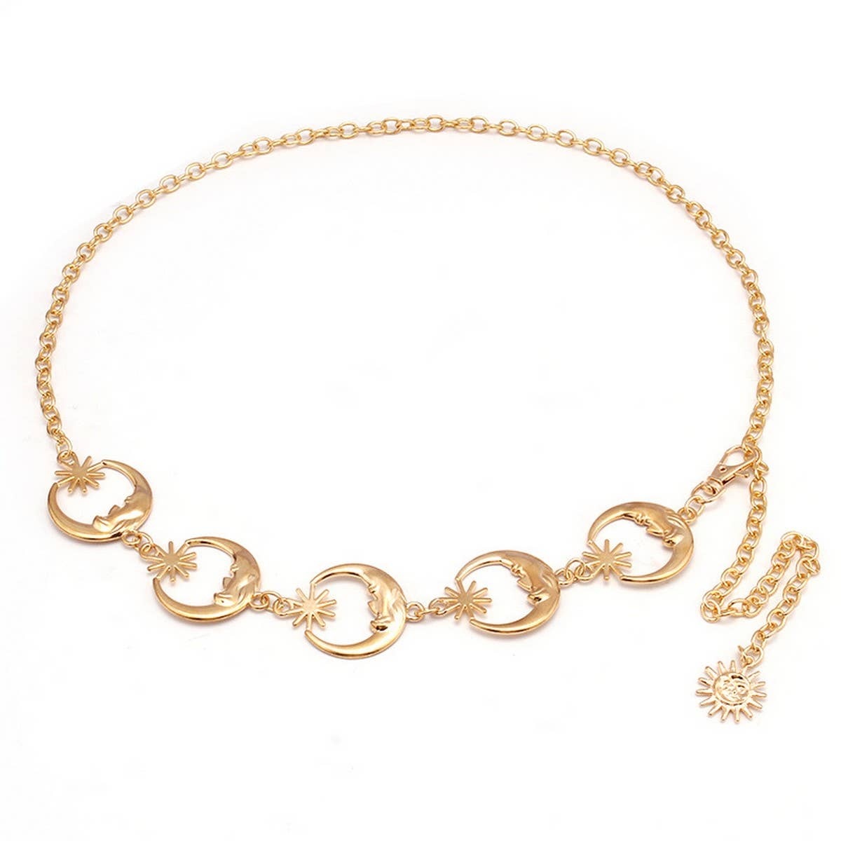 METAL SUNFLOWER WAIST CHAIN BODY CHAIN