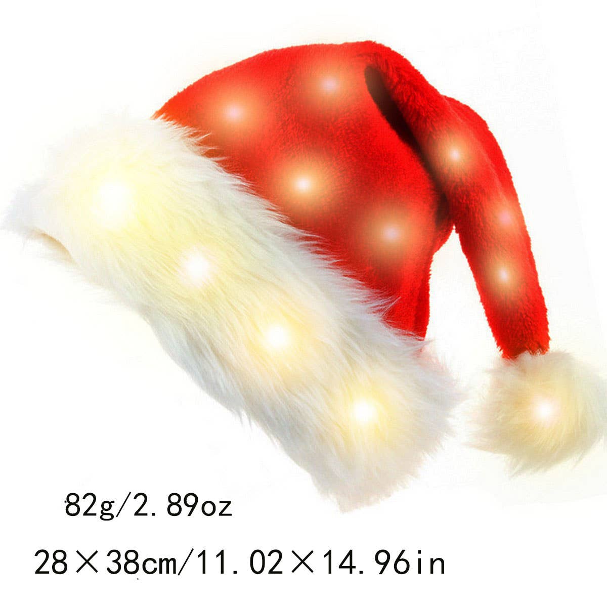 CWAH04584_RED SANTA HAT WITH GOLD STARS FOR CHRISTMAS PARTY