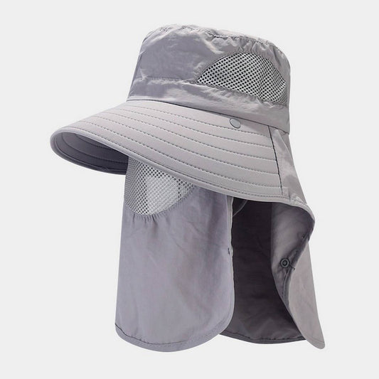 Quick-Dry Jungle Sun Hat with Face Flap for Hiking_CWAH3803