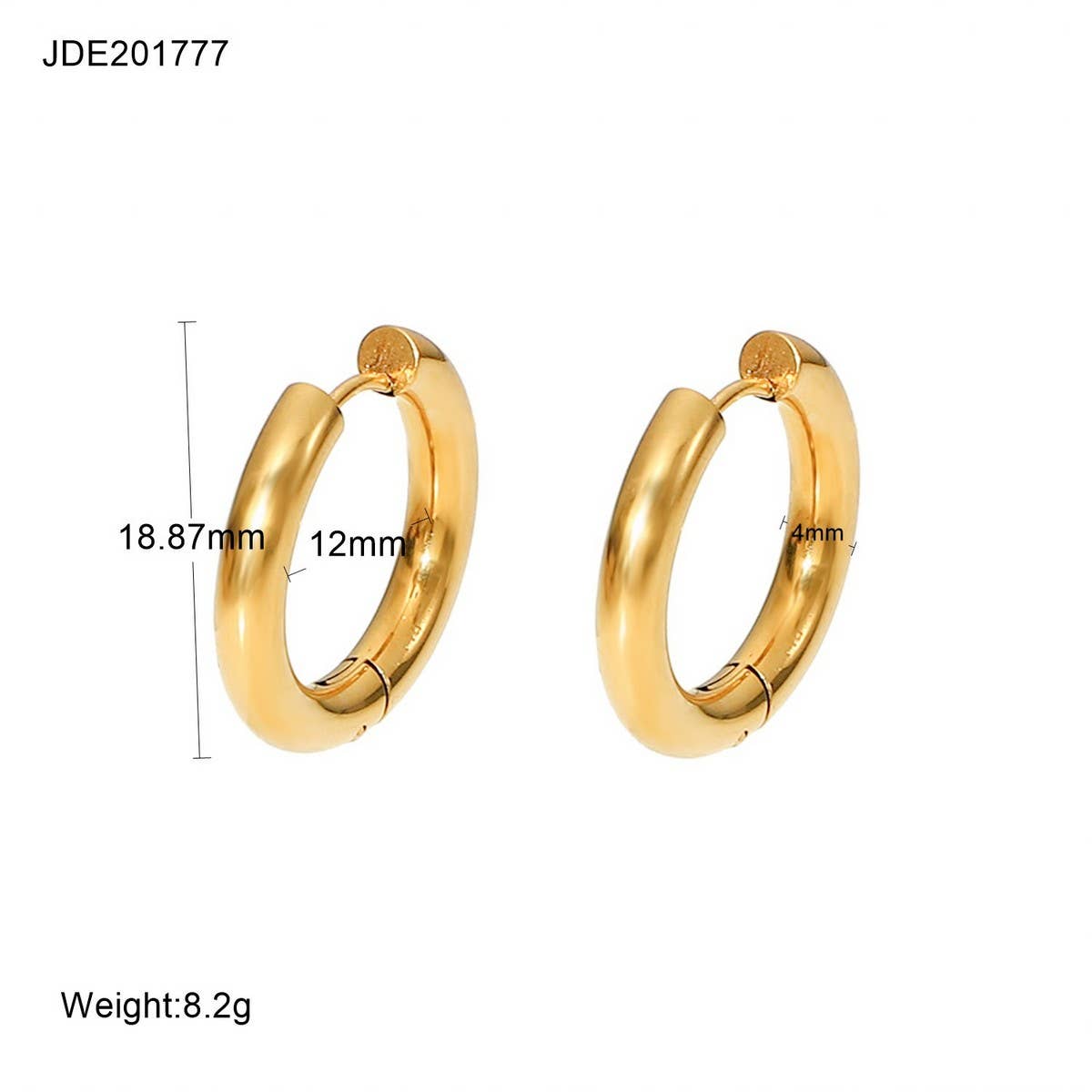 FASHIONABLE GOLD AND SILVER PLATED EARRINGS