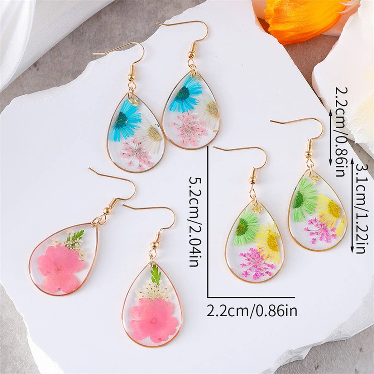 FASHIONABLE FLOWER PASTORAL STYLE EARRINGS
