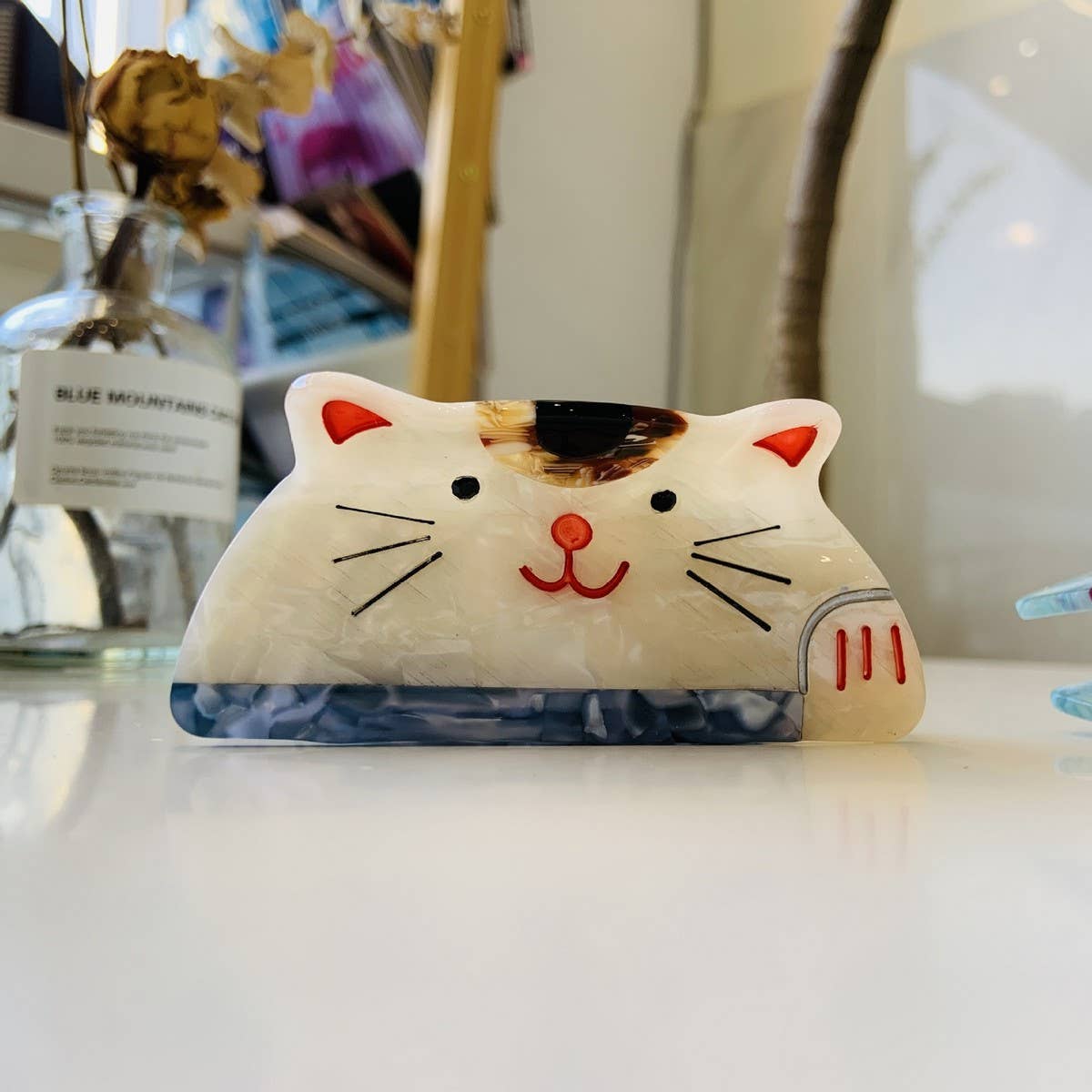 CWAHA1523_FUNNY CARTOON CAT,RABBIT,OWL,HAIR CLAW CLIP