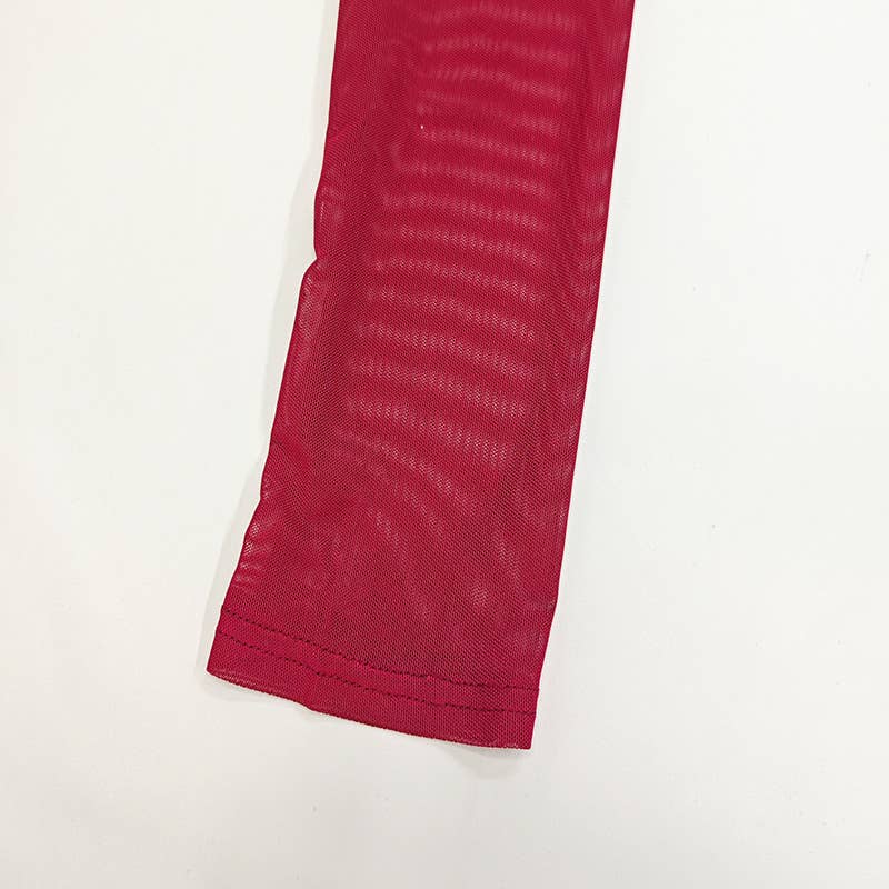 Off Shoulder Sheer Glitter Mesh Dress