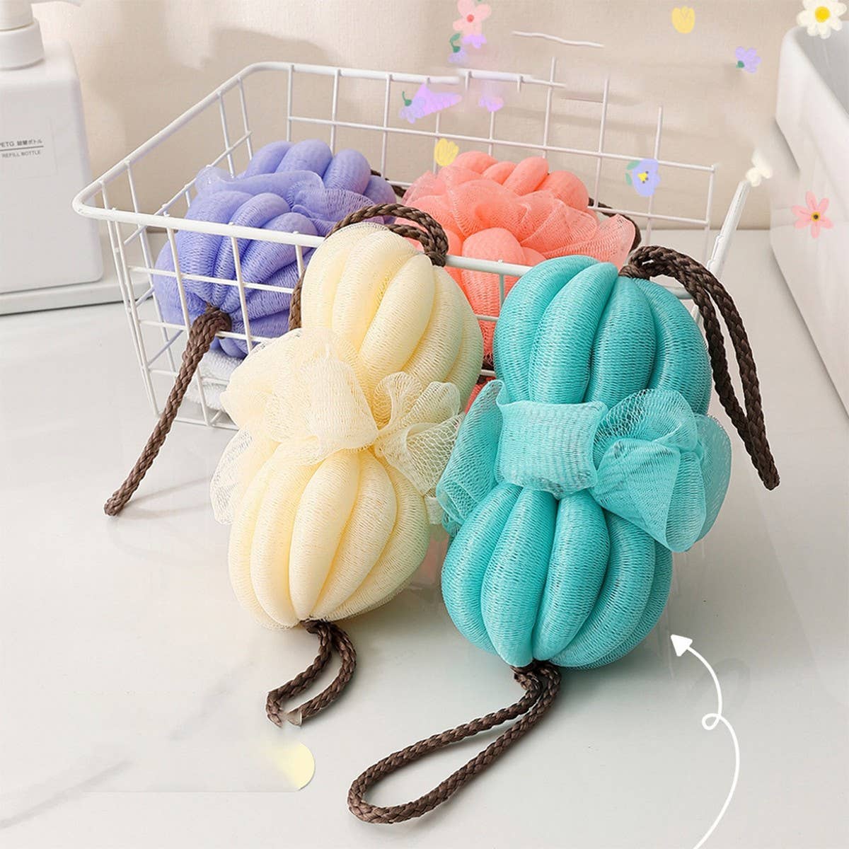 BATH POUF EXTRA LARGE NON-FALLING BATH BAR BATHBALL_CWMM3350