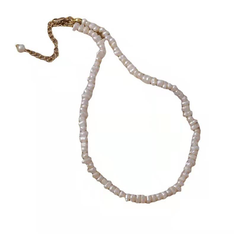 Baroque irregular retro freshwater pearl necklace