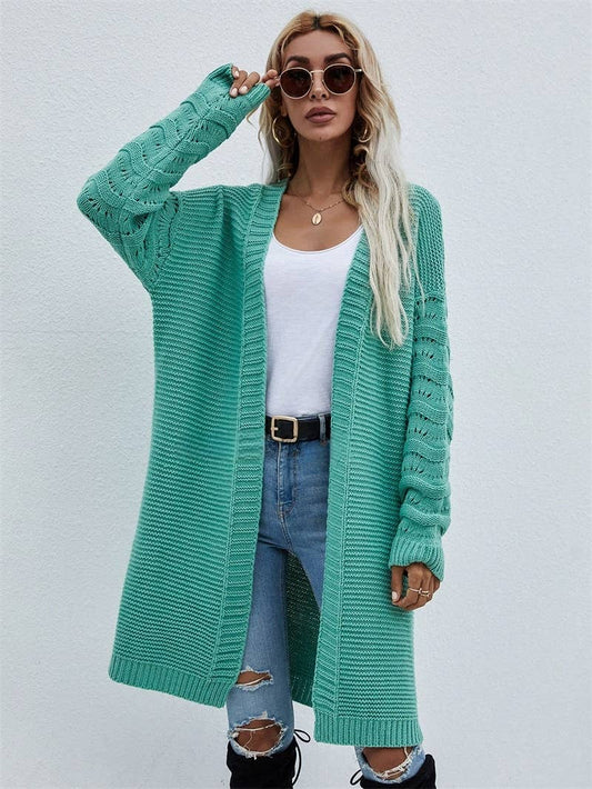 CWOCAL374 Casual Open Front Long Cardigan Sweater