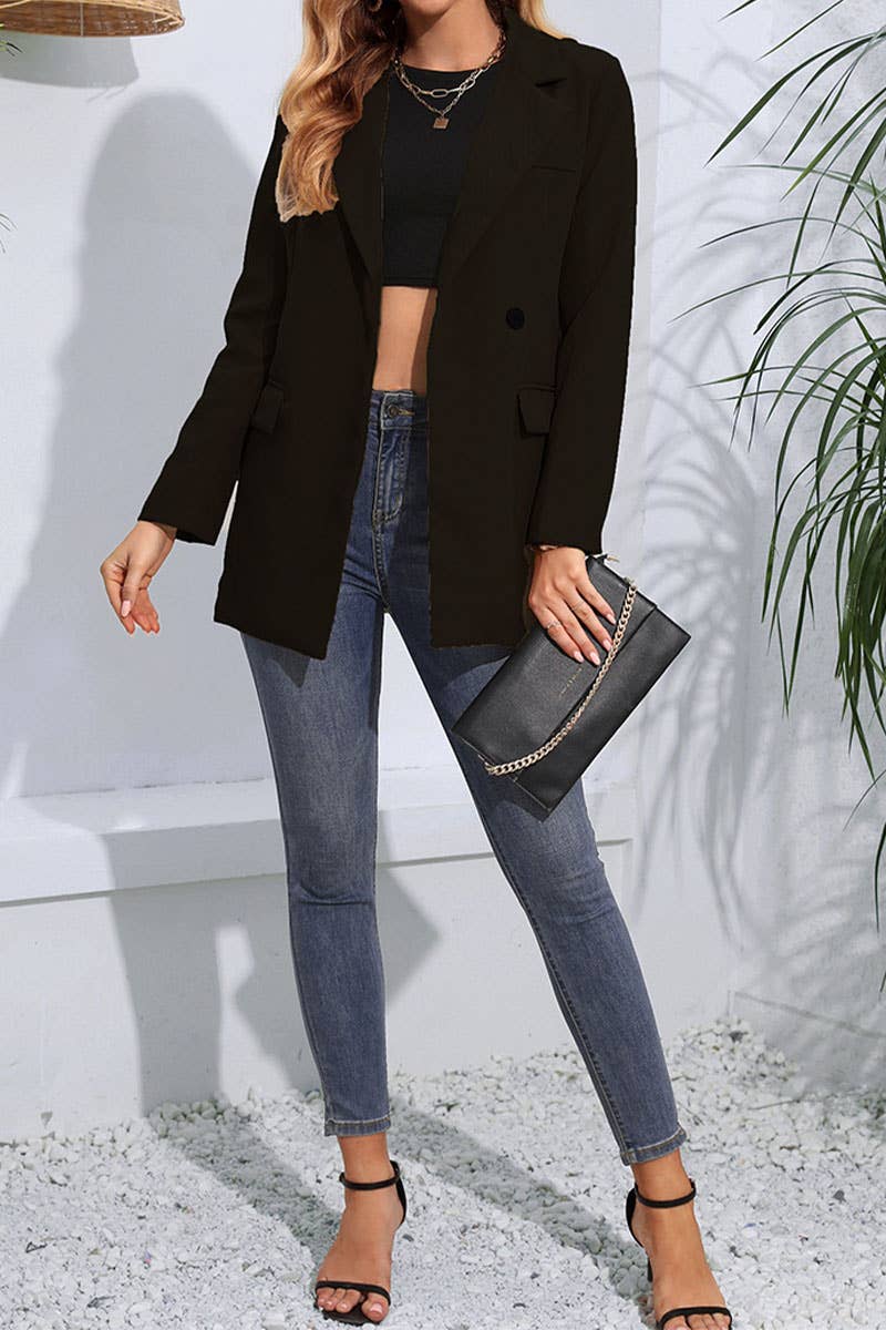 Stylish lapel suit long-sleeved jacket