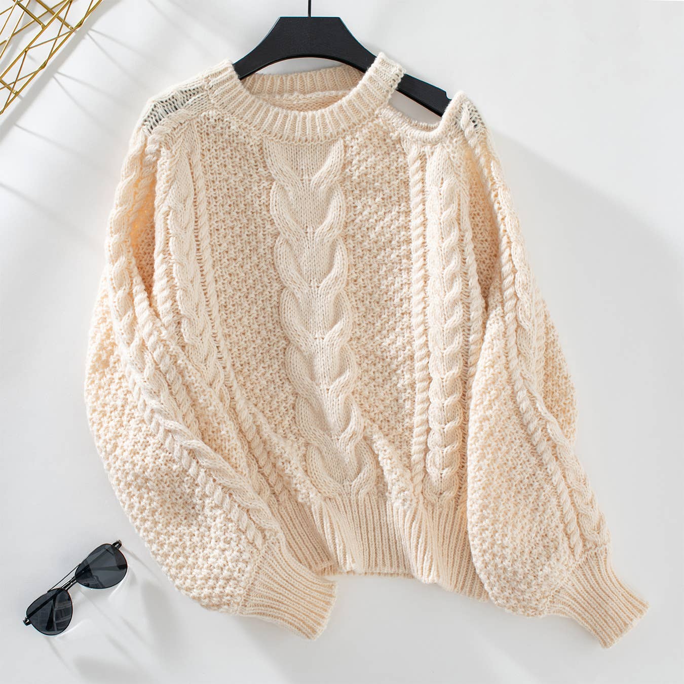 SEXY OFF-THE-SHOULDER PULLOVER SWEATER TOP