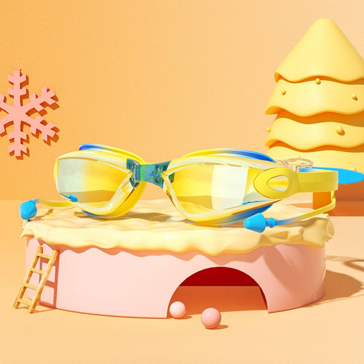 Kids Mirrored Swim Goggles ? HD Anti-Fog & Cute