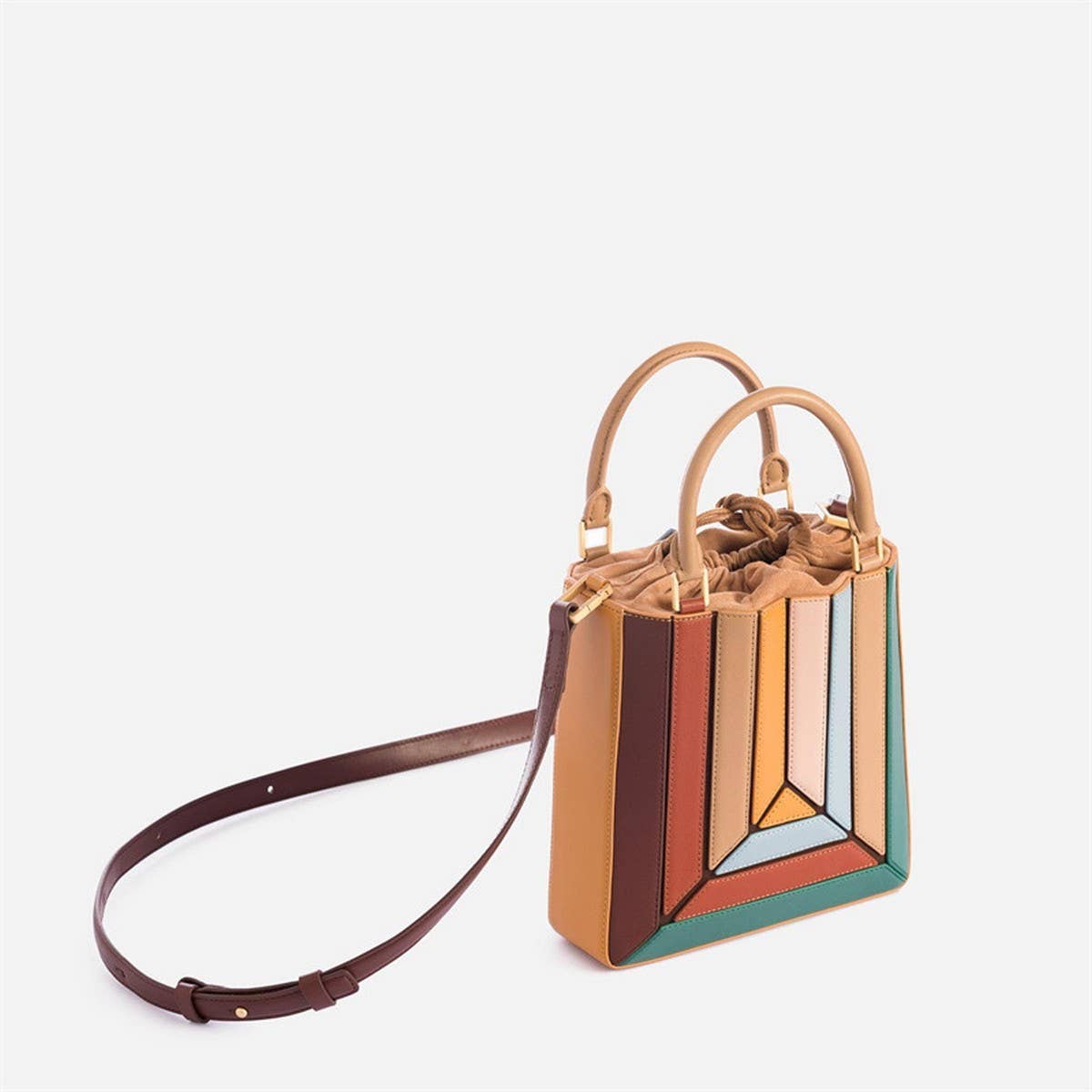 SPLICED RAINBOW SHOULDER BAG HANDBAG_CWAB1382