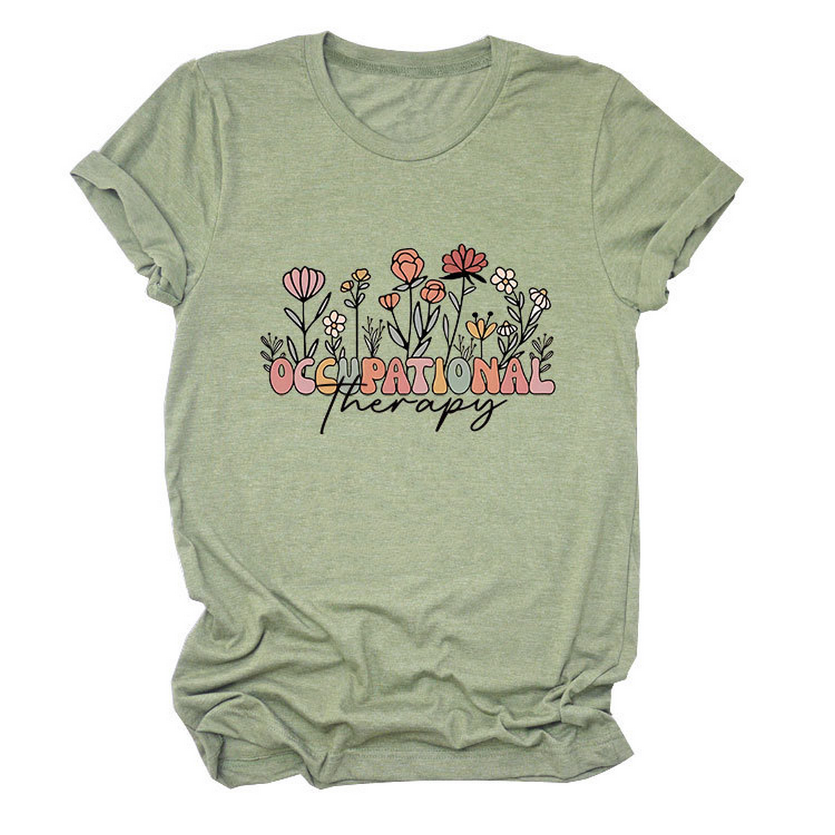 Casual Crew Neck Tee ??Occupational Therapy Theme_CWTTS1531