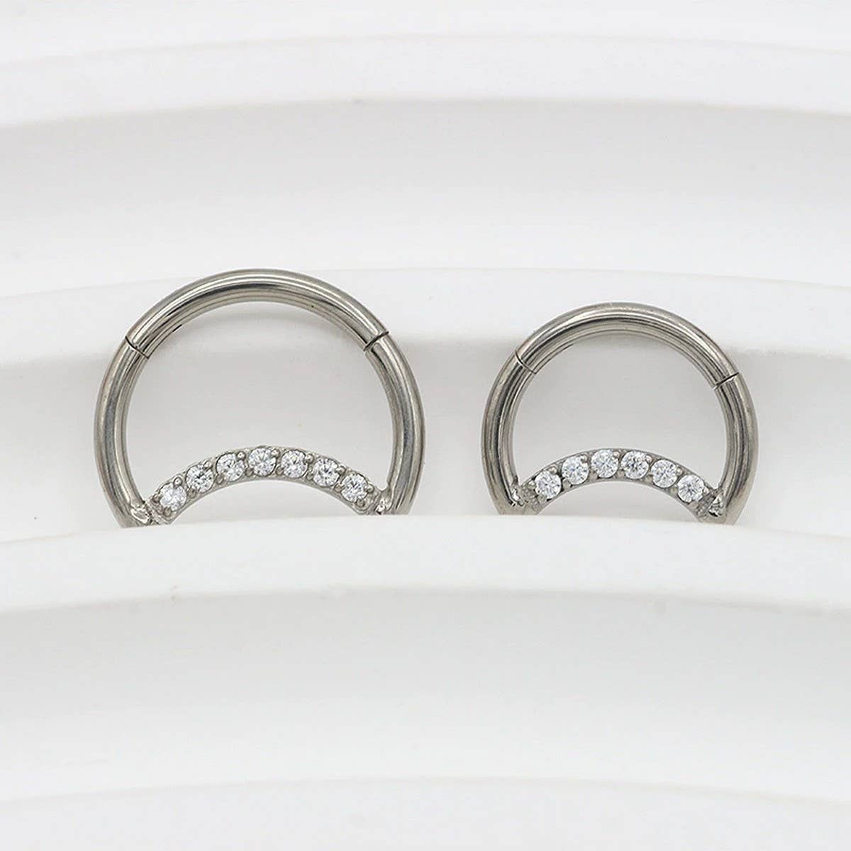 Rhinestone Septum Nose Ring for Piercing