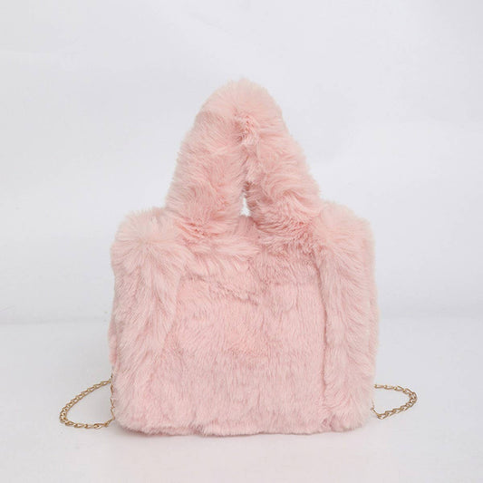 Fluffy Fur Handbag Women Chain Shoulder Bag_CUAB00584