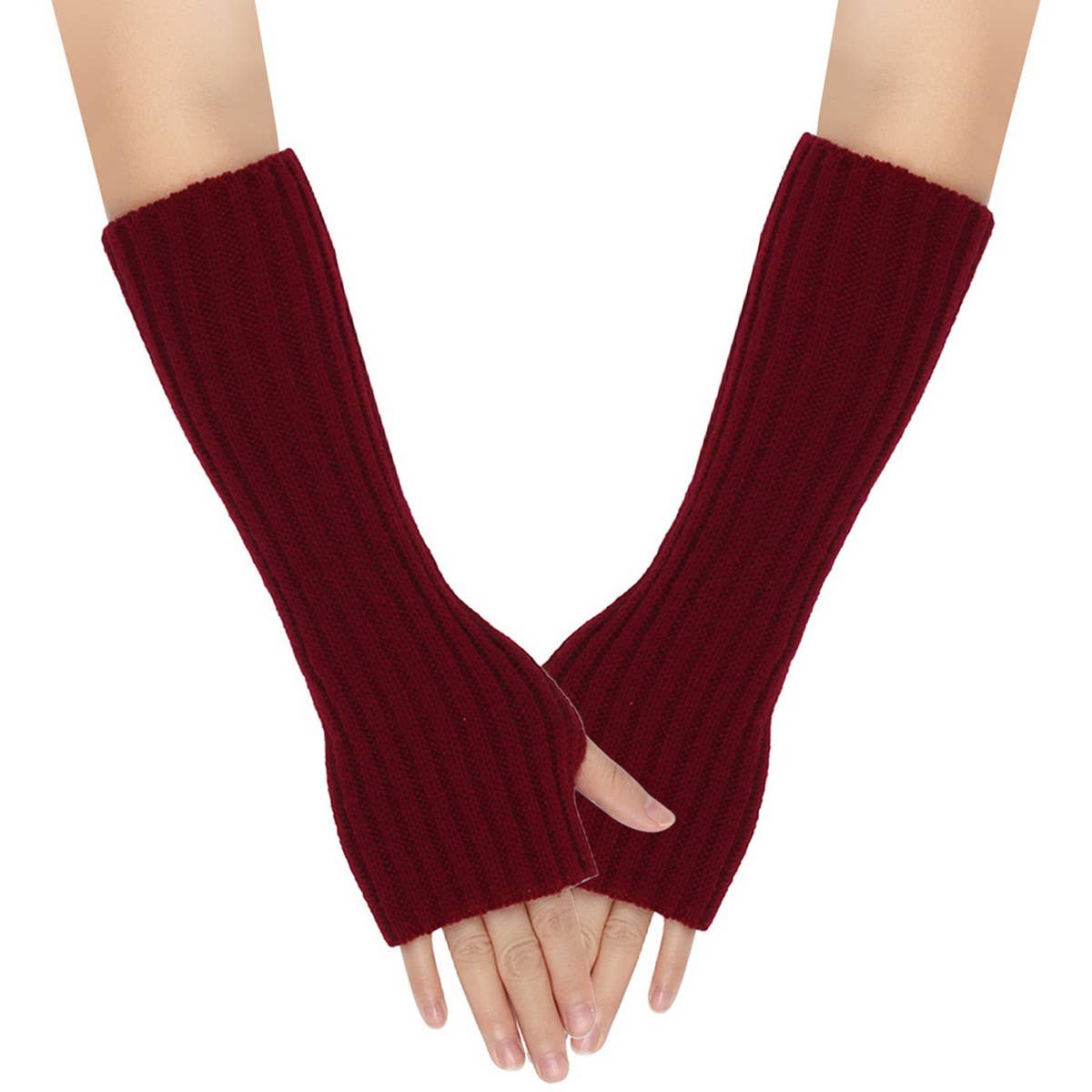 CWMM10077_KNIT FINGERLESS ARM WARMERS WOMEN