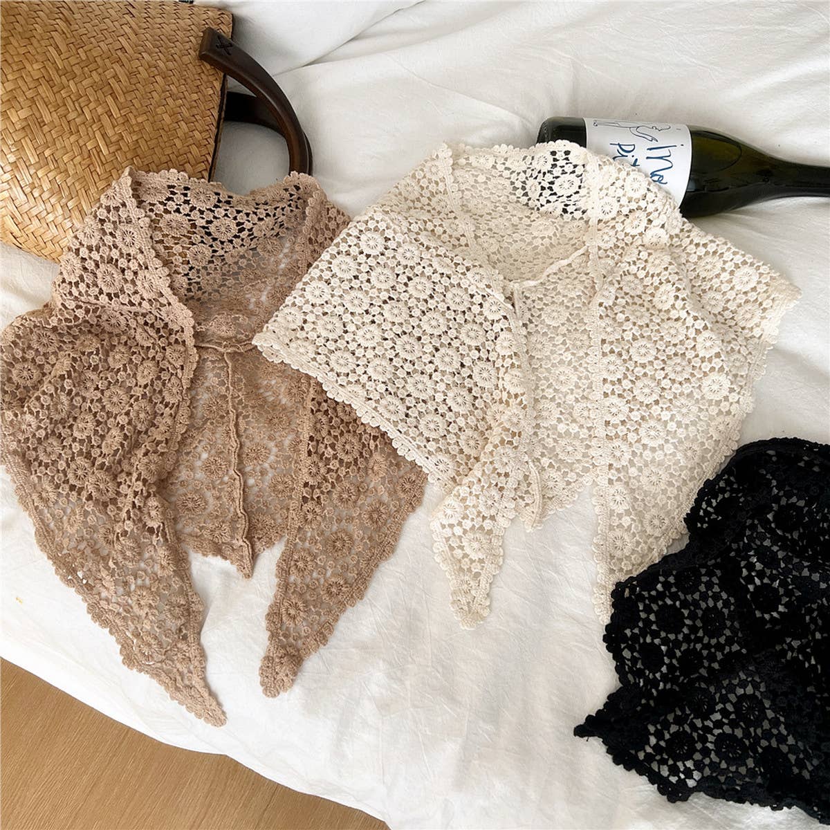 Boho Cotton Triangle Scarf - Summer Neck Wrap_CWASC0842