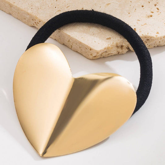 Sweetheart Metallic Elastic Hair Tie