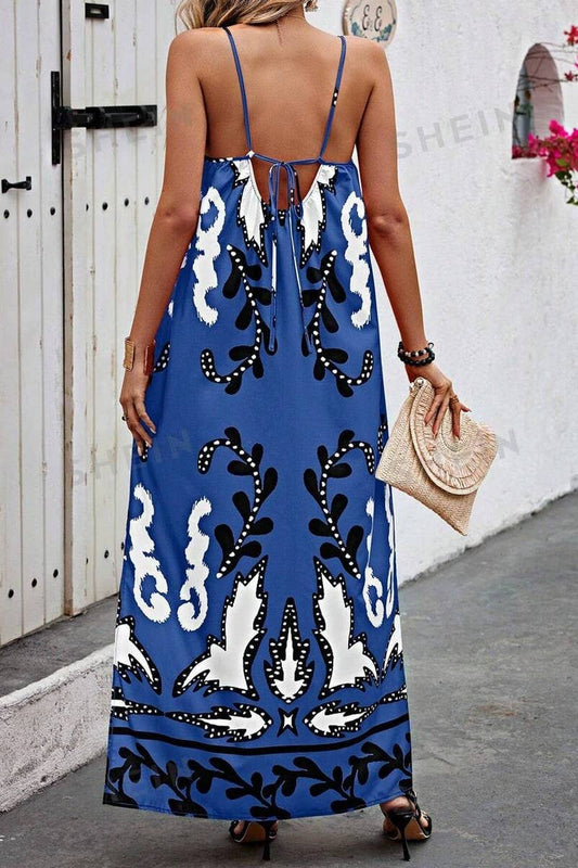 CWDMD3031_LOOSE STRAP PRINTED HOLIDAY MAXI DRESS