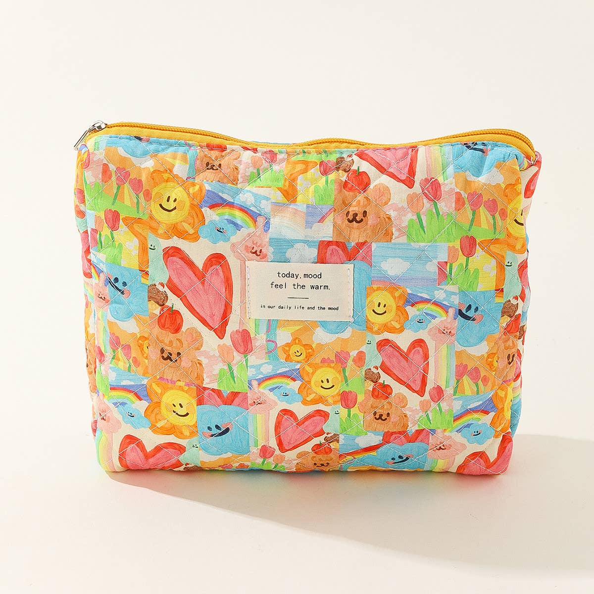 CASUAL STRIPED MEDIUM PORTABLE COSMETIC BAG_CWAB1037