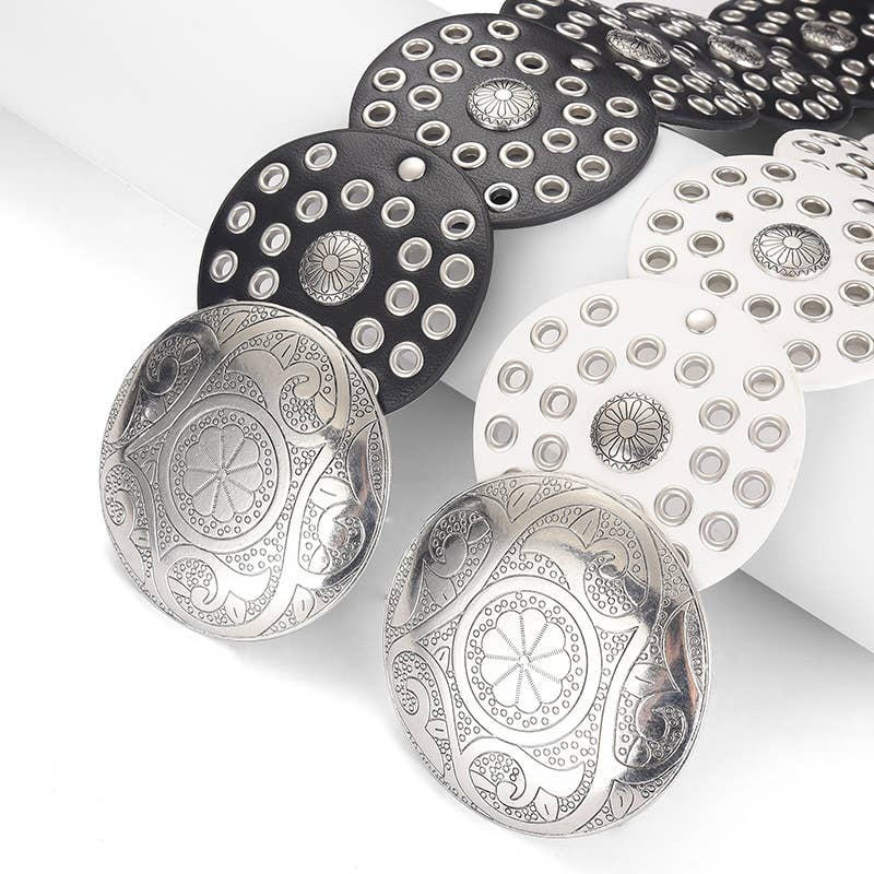 Retro individualistic exaggerated decorative belt